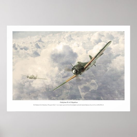 Nakajima Ki-43 Hayabusa Poster (Vorne)