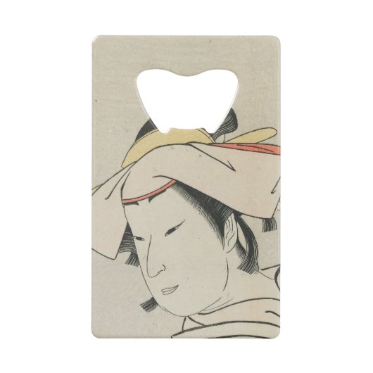 Nakamura Noshio II als Tonase, 1795 Geldkarten Flaschenöffner (Vorderseite)