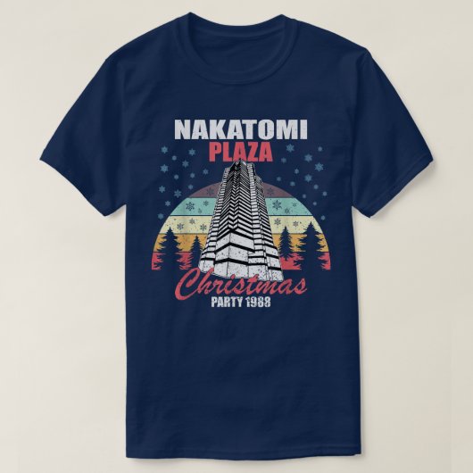 Nakatomi Plaza Christmas Party 1988 Funny Xmas Vin T-Shirt (Design vorne)