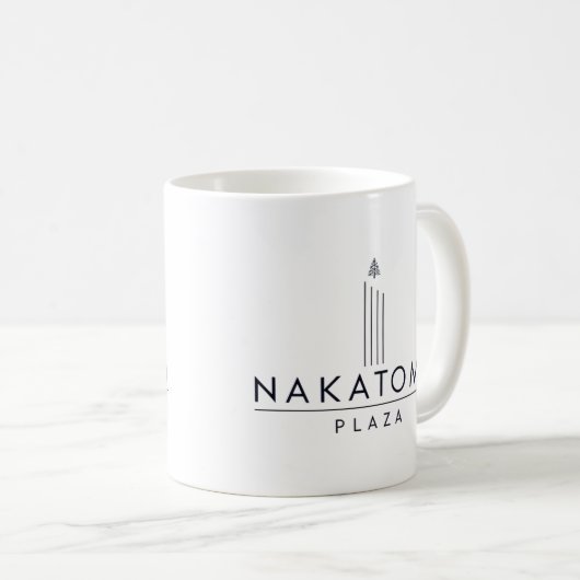 Nakatomi Plaza Weihnachten Vintag Kaffeetasse (VorderseiteRechts)