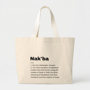 Nakba Bedeutung Design Nakba Definition Text Jumbo Stoffbeutel