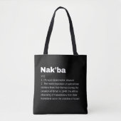 Nakba Bedeutung Design Nakba Definition Text Tasche (Vorderseite)