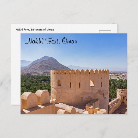 Nakhl Fort, Oman Postkarte (Vorne/Hinten)