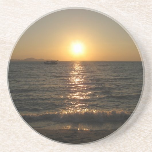 Naklua Beach Sunset .. Pattaya, Chonburi, Thailand Getränkeuntersetzer (Vorne)