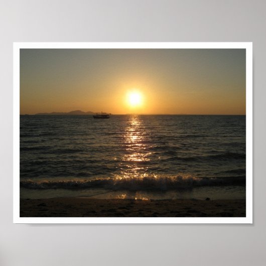 Naklua Beach Sunset .. Pattaya, Chonburi, Thailand Poster (Vorne)