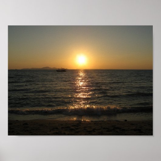 Naklua Beach Sunset .. Pattaya, Chonburi, Thailand Poster (Vorne)