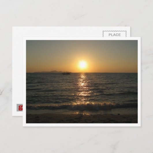 Naklua Beach Sunset .. Pattaya, Chonburi, Thailand Postkarte (Vorne/Hinten)