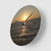 Naklua Beach Sunset .. Pattaya, Chonburi, Thailand Runde Wanduhr (Winkel)