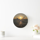 Naklua Beach Sunset .. Pattaya, Chonburi, Thailand Runde Wanduhr (Zuhause)