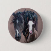 Nakota Mare und Foal Button (Vorderseite)