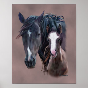 Nakota Mare und Foal Poster