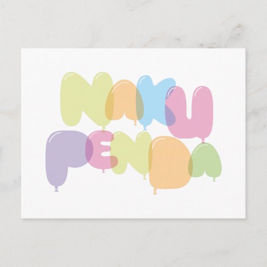 Naku penda - Ich Liebe Sie in Swahili Postkarte (Vorderseite)