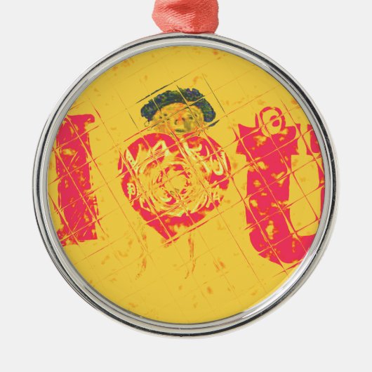 Nakupenda - I Liebe U Swahili Word Text Bedeutung  Ornament Aus Metall (Vorne)