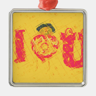 Nakupenda - Ich liebe dich Swahili Wort Text Bedeu Silbernes Ornament