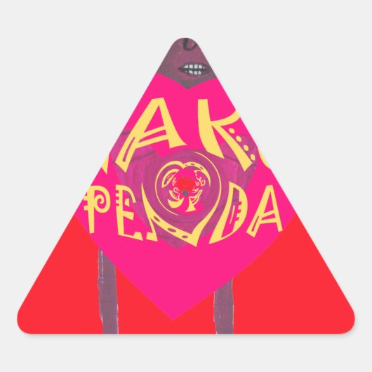 Nakupenda Liebe Kunst, Dichtung und Musik Dreieckiger Aufkleber (Vorderseite)