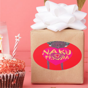 Nakupenda Liebe Kunst, Dichtung und Musik Ovaler Aufkleber