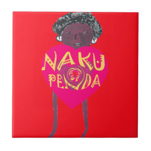 Nakupenda Love Art – Swahili Herz Design Fliese