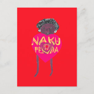 Nakupenda Love Art – Swahili Herz Design Postkarte