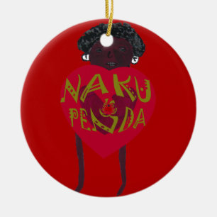 Nakupenda Sana Art Print Swahili Design Keramik Ornament