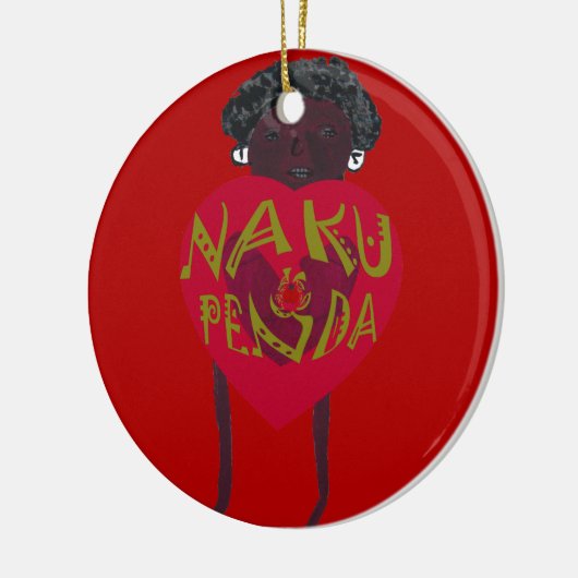 Nakupenda Sana Art Print Swahili Design Keramik Ornament (Links)