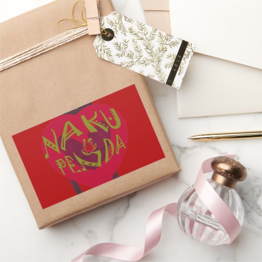 Nakupenda Sana Art Print Swahili Design Rechteckiger Aufkleber (Schenken)