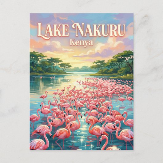 Nakuru-See Kenia Postkarte (Vorderseite)