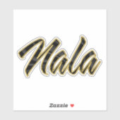 Nala black gold Lettering Aufkleber Sticker (Blatt)