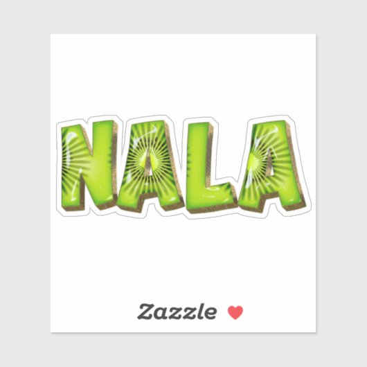 Nala Name Kiwi Design Aufkleber Sticker (Blatt)