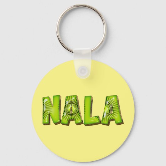 Nala Name Kiwi Design Schlüsselanhänger (Vorderseite)