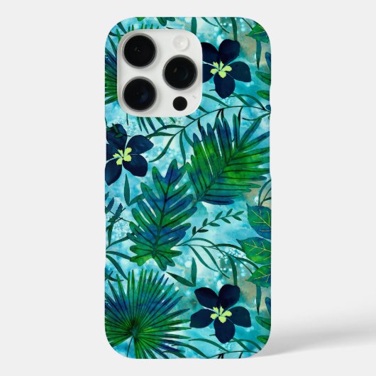 Nalani Hawaiian Tropical Garden Aquamarin Case-Mate iPhone Hülle (Rückseite)