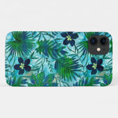 Nalani Hawaiian Tropical Garden Aquamarin Case-Mate iPhone Hülle (Rückseite (Horizontal))