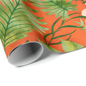 Nalani Hawaiian Tropical Garden Coral Geschenkpapier (Rolleneckpunkt)