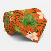Nalani Hawaiian Tropical Garden Coral Krawatte (Gerollt)