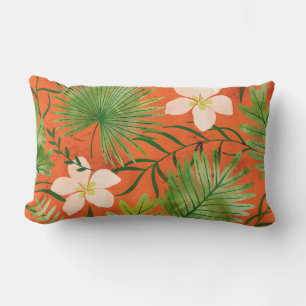 Nalani Hawaiian Tropical Garden Coral Reversible Kissen Für Draußen