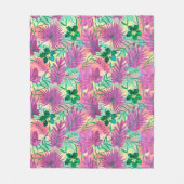 Nalani Hawaiian Tropical Garden Fuchsia Fleecedecke (Vorderseite)