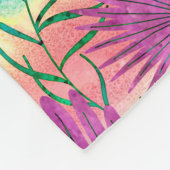 Nalani Hawaiian Tropical Garden Fuchsia Fleecedecke (Ecke)