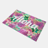 Nalani Hawaiian Tropical Garden Fuchsia Fußmatte (Schrägansicht)