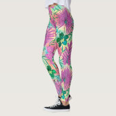 Nalani Hawaiian Tropical Garden Fuchsia Leggings (Links)