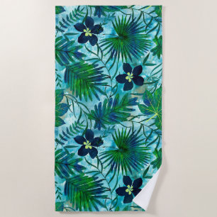 Nalani Hawaiian Tropical Garden Türkis Strandtuch