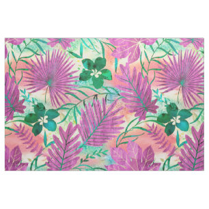 Nalani hawaiische tropische Garten-Fuchsie Stoff