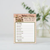 Nali Jungle Monkey wünscht Babyberatungskarten Hinweiskarte (Stehend Vorderseite)