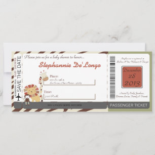 Nali Jungle Zoo Animal Lion Baby Shower Einladung