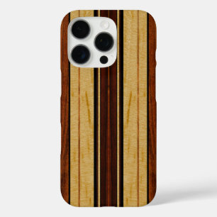 Nalu Hou Faux Koa Holz-Surfboard iPhone 16 Pro Hülle