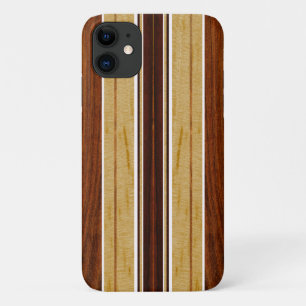 Nalu Hou Faux Koa Holz Surfboard Weiß Case-Mate iPhone Hülle
