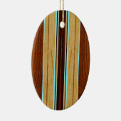 Nalu Hou Imitats Koa Wood Surfboard Keramikornament (Rechts)