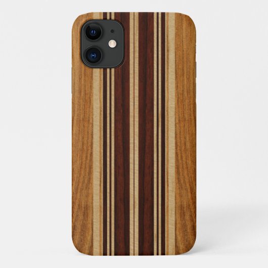 Nalu Lua Faux Koa Holz Surfboard Case-Mate iPhone Hülle (Rückseite)