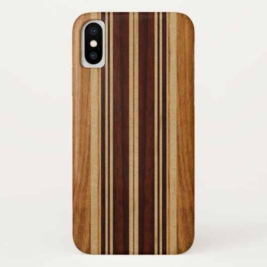 Nalu Lua Imitat Koa Holz-Surfbrett Case-Mate iPhone Hülle (Rückseite)