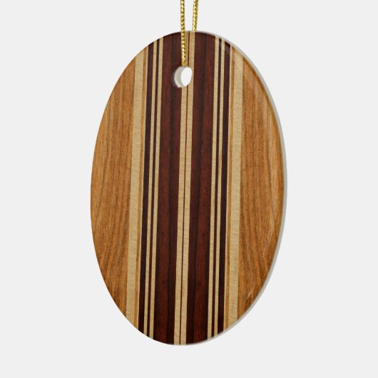 Nalu Lua Imitat Koa Holz-Surfbrett Keramikornament (Links)
