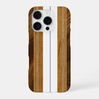 Nalu Mua Faux Koa Holz-Surfboard Weiß iPhone 16 Pro Hülle
