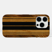 Nalu Mua Imitats Koa Wood Surfboard Schwarz Case-Mate iPhone Hülle (Rückseite (Horizontal))